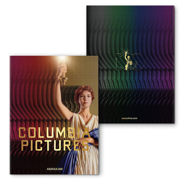 Two books with a cover featuring a woman holding an award and the Columbia Pictures logo.